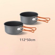 아웃도어 휴대용 캠핑 냄비 420ml 아웃도어 접이식 그릇 캠핑 식기 2개, 1개