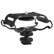 BOYA BY C10 유니버설 미니 폰 및 휴대용 레코더 쇼크 마운트 줌 H4n H5 H6 Tascam DR 40 DR 05 DR 07 (1 개 포함)|Mic Stan, Black