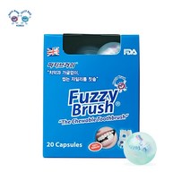 일회용 씹는 칫솔 퍼지브러쉬 구강관리 구취제거, 1ml, 20p