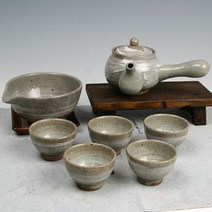 분청 실용적인 귀얄무늬 5인 다기세트(8p), 단일속성