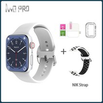 스마트워치 웨어러블 손목시계 IWO PRO W58 Max Men 's Smart Watch 2.13 -inch 428*518 해상도 화면 N, 11 White NIK set