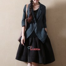 리앤킴 여성 린넨 자켓 wr693