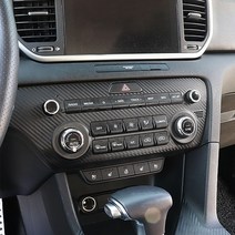 JS automotive 기아 올뉴스포티지QL 차량전용 센터페시아 공조기 오디오 패널 카본 튜닝몰딩, 헤어라인실버유광