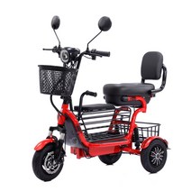 접이식 전기자전거 삼발이 가성비 삼륜 노인 등원-블랙, 48V, [500W]리튬배터리15ah60km