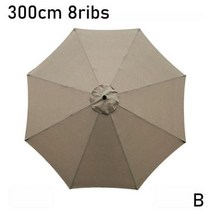 파라솔 천갈이 천교체 교체용 커버 천 3 미터 교체 패브릭 가든 캐노피 8 암 우산 커버에 적합 (파라솔 스탠드 없음), B only parasol
