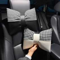 [토끼헤드쿠션] 자동차용 목베개 목쿠션 2종색상 목머리받침 헤드레스트 새차선물, 블랙머리쿠션