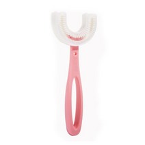 360 도 U자형 아기 칫솔 실리콘 구강 관리 청소, 15.Pink 612T