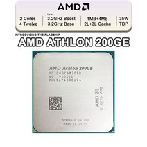AMD Athlon 200GE X2 3.2 GHz 듀얼 코어 쿼드 스레드 CPU 프로세서 YD200GC6M2OFB / YD20GGC6M2OFB 소켓 AM4, 한개옵션0