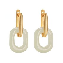 THM엄마를 위한 천연 비취 18K 골드 순수한 수제 귀걸이 선물