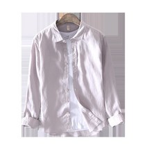 남성셔츠 캐주얼셔츠 옥스포드셔츠 남방 디자이너 이탈리아 린넨 긴팔 캐주얼 5색 솔리드 흰색 탑