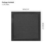전자기기 클리너 8x8 12x12 14x14 12x24cm pc 섀시 냉각 먼지 필터 마그네틱 pvc 그물 가드 팬 커버 먼지 필터 방진 그물, 8x8cm, 8x8cm