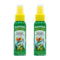 뱃저 안티-버그 쉐이크 ＆ 스프레이 4 fl.oz(118.3ml) Badger Anti-Bug Shake ＆ Spray 4 fl.oz(118.3ml), 79.85ml, 2개