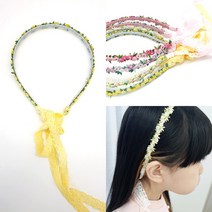파스텔 레이스 플라워 헤어밴드 로맨틱머리띠
