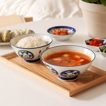일본 예쁜 도자기 밥 국 공기 대접 밥그릇 국그릇, 8.다채화