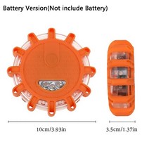 브레이크등 보조제동등 후미등 LED 비상 조명 플레어 9 모드 안전 경고 USB 충전식 깜박이 램프 레드 스트, 02 Battery Version_01 1Pcs