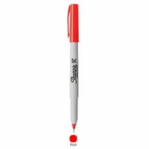 쿨샵 샤피유성펜UF 울트라파인 0.3~0.4mm 레드, 단품