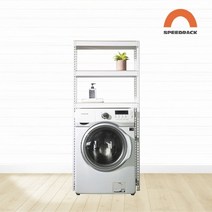스피드랙 세탁실 선반 W800XD600XH1950X3단, 강화합판 블랙