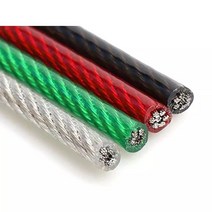 국산 코팅와이어 1M 단위 판매 PVC 빨래줄 포도줄 농자재 투명 부식방지, 녹색투명, 3mm(1M)