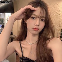 잡지 표지 레터링 목걸이 여고급 디자인 소소한 쇄골 체인 달콤 쿨
