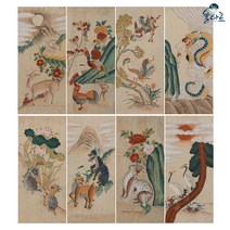 서수영모도 8폭 1 민화 도안 본 민화그리기 본그림 공모전 취미 원데이클래스 수업자료 민화본, 서수영모도(5), 고급 닥순지, 원본사이즈(추천)