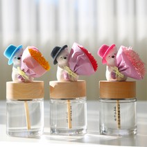 선물하기 좋은! 은혜갚는곰돌이 100ml 대용량디퓨저 자체제작석고스틱 발향UP 은은한 향 감성적인 무드를 품은 클로버디퓨저, 우디씨센트