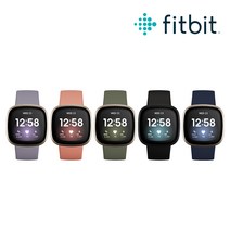 [ Fitbit 공식판매점 ] Fitbit Versa 3 핏빗 버사3 스마트워치, 미드나이트&소프트 골드 알루미늄