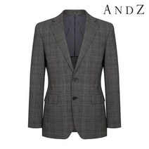 앤드지 95 90 사이즈 그레이 스트레치 체크 슬림 투버튼 자켓