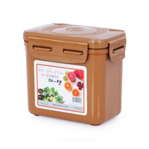이젠 누름독 황토 진공항아리 누름통 사각 밀폐용기 김치통 3.4L-17L, 1.7L, 1개