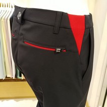 루이까스텔 22년 봄가을 간절기 남성 배색 시보리 폴리 혼방 슬림핏 스판 바지