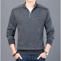 니트집업 남자카디건 후드 하프 반 집업 루즈핏 최신 겨울 남성용 스웨터 캐주얼 풀오버 남성 슬림 스탠드 칼라 니트 코트 하프지퍼