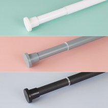 압축봉 길이조절 무타공 못없이 커튼봉 50-80cm, 화이트