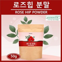 폴란드산 로즈힙 퓨레 100% 분말 가루 파우더 100% 로즈힙 열매분말 차 쥬스 쉐이크 필로퀴논 비타민C 베티카로틴 추천 홈쇼핑 ROSE HIP POWDER, ##푸름이네##로즈힙분말 (50g), 1팩