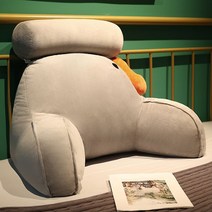 대형 삼각 등 받이 쿠션 큰 임산부 의자 허리 사무실 베개 받침 침대 쇼파 휴식 독서, 라지쿠션+헤드쿠션(70*40*25cm 탈부착가능), 거위