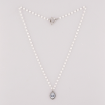 까메오 팬던트 진주체인 목걸이 (J2302-AN132_IV)