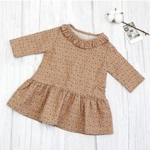 대폭 면 기모 융원단 목화꽃 3color E17, 브라운