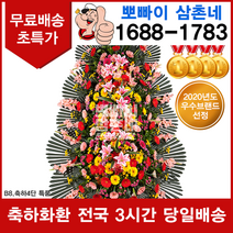 (뽀빠이삼촌네) 축하4단화환 특품 예식 결혼식 당일화환 꽃배달서비스 전국 총알배송 3시간이내 공연장 기념식 행사장 배송 축하화한 근조 화환