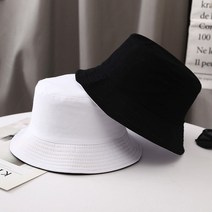 톤 블랙 솔리드 양동이 모자 양면 착용 유니 밥 Gorros 남자 여자 파나마 비치 태양