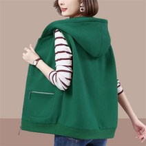 가은무역 MJ081449 봄가을 여성 베스트 후드조끼 가디건 자켓 빅사이즈
