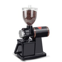 jiqi 전기 커피 그라인더 커피 밀 콩 그라인더 기계 플랫 버 그라인딩 머신 220v110v redblack eu us, 협력사, 검은 색, 220V