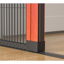 현관 방충문 폴딩도어 슬라이딩 방충망 무턱 턱없는, 색상메모