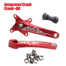 크랭크셋 픽시 크랭크 자전거 셋 셋 통합 속도 자전거 체인 링 포함, 크랭크-BB 레드