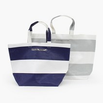 오르네 Vinyl Border Bag PEVA 코팅 보더 토트백 M(미디움) / 네이비
