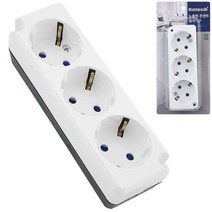 코텍 노출형 콘센트 접지3구 비매입 16A 250V 노출형콘센트 3구콘센트 접지콘센트 접지형콘센트 비매입콘센트, 1개