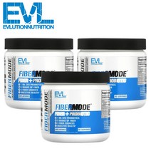 (2+1) EVL 에볼루션뉴트리션 FiberMode 식이섬유 폴리덱스트로스 이눌린 차전자피 가루 198g 3팩