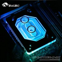 cpu bykski for amd ryzen3000 ryzenam3am3+am4 1950x tr4 x399 x570 워터 블록 팬 냉각 구리 라디에이터 워터 쿨러 냉각, 검은색 컨트롤러 없음, 4핀 12v RGB
