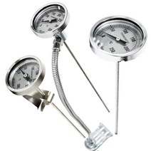 아쿠바 바이메탈 튀김 온도계 250도 일반형 클립형 집게형 기름 온도 측정, CS-250L, 1개