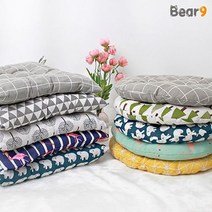 8000 꽃분이네 코튼 방석 보들 사무실 의자 등받이 인테리어 원형 사각방석 자동차방석 쿠션 패턴방석