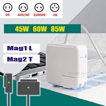 새로운 A1466 A1278 A1502 A1398 A1286 A1465 Macbook Air Pro 용 전원 어댑터 45W 60W 85W Magsaf * 2 1 마그네틱 충전기, [04] Mag1 L 85W EU Plug
