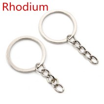 사제복20 개몫 키 링 키 체인 6 색 도금 50mm 긴 라운드 분할 키 체인 열쇠