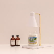 아트박스/세레스홈 디어 캔들 워머_대리석 [단품+할로겐전구+양키캔들], 로즈골드/클린코튼